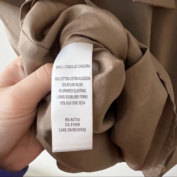 BCBGMaxAzria Tan Puff Sleeve Tie Front Dress - Picture 5 of 5